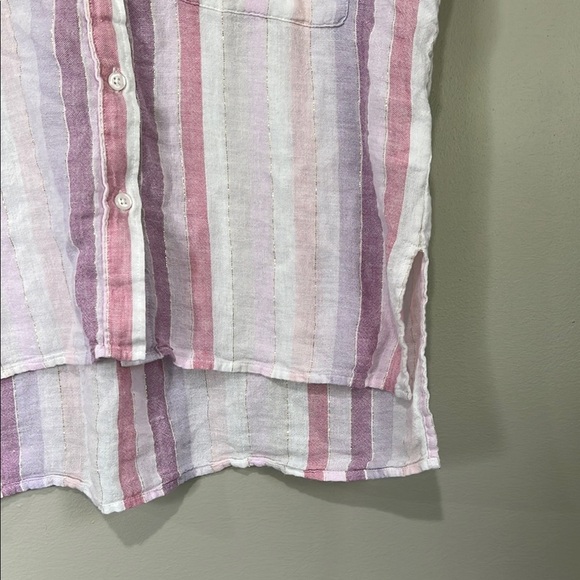 Rails Pink and White Striped Button-Down Shirt Womens Small - Picture 5 of 8